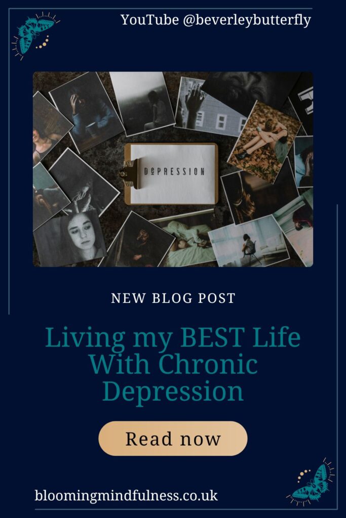 A group of pictures depicting depression and inside it a white pice of paper saying depression on a clipboard